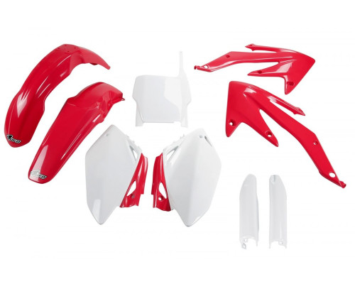 Повний комплект UFO з чохлами для телескопів HONDA crf 450 r '05-'06 колір oem (червоний/білий) (ho108e999) (ho108e999)