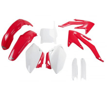 Повний комплект UFO з чохлами для телескопів HONDA crf 450 r '05-'06 колір oem (червоний/білий) (ho108e999) (ho108e999)