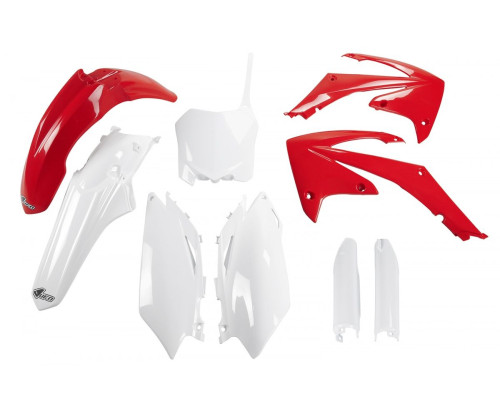 Повний комплект UFO з чохлами для телескопів HONDA crf 450 r '09-'10, crf 250 '10 колір oem (червоний/білий) (ho113e999)