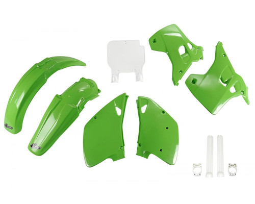 UFO повний комплект з чохлами для телескопів kawasaki kx 125 / 250 '93 колір oem (зелений/білий) (ka194e999) (ka194e999)