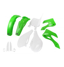 UFO повний комплект з чохлами для телескопів kawasaki kx 125 / 250 '99-'02 колір oem (зелений/білий) (ka200e999) (ka200e999)