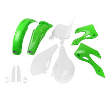 UFO повний комплект з чохлами для телескопів kawasaki kx 125 / 250 '99-'02 колір oem (зелений/білий) (ka200e999) (ka200e999)