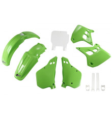 UFO повний комплект з чохлами для телескопів kawasaki kx 250 '90-'91, oem (зелений/білий) (ka188e999) (ka188e999)