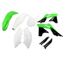 UFO повний комплект з чохлами для телескопів kawasaki kxf 250 '13-'16 колір oem '14-'15 (зелений/білий/чорний) (ka221e999)