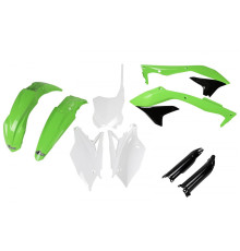 Повний комплект UFO з чохлами для телескопів kawasaki kxf 450 '16-'17 колір oem (зелений/білий/чорний) (ka223e999) (kawasaki kxf 450 '16-'17) (ka223e999)
