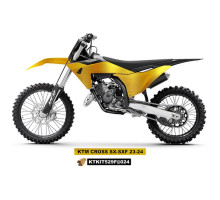 Повний пластиковий комплект UFO з кришками для телескопів ktm sx 125 / 250 / 300 tbi '23-'24, sx-f 250 / 350 / 450 '23-'24 золотого кольору