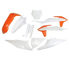 UFO повний комплект чохлів для телескопів ktm sx 125/150/250 '19-'22, sxf (sx-f) 250/350/450 '19-'22 колір oem (помаранчевий/білий) (kt522e999) (kt522e999)