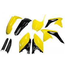 Повний пластиковий комплект UFO з чохлами для телескопів suzuki rmz 250 '10-'18 колір oem '14-'16 (жовтий/чорний) (su416e999) (su416e999)