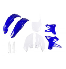 UFO повний комплект з телескопічними кришками YAMAHA yz 125 / 250 '05-'07 рестайлінг oem колір (синьо-білий) YAMAHA yz 125 / 250 '05-'07 рестайлінг oem колір (синьо-білий)