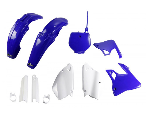 UFO повний комплект з чохлами для телескопів YAMAHA yz 125 '96-'99, yz 250 '96-'99 синій/білий 98-99 (ya294e999) (ya294e999)