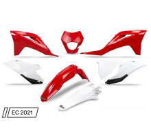 Пластиковий комплект UFO gas gas ec / ec-f 250 / 300 / 350 '21-'23 з кришкою лампи колір oem (червоний/білий)