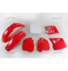 Комплект пластикових  UFO HONDA cr 125 '91-'92, cr 250 '90-'91, колір oem '92 (червоний/білий) (ho097e999w) (ho097e999w)