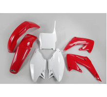 Пластиковий комплект  UFO HONDA cr 125/250 '04-'07, колір oem (червоний/білий)