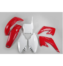 Пластиковий комплект  UFO HONDA cr 125/250 '04-'07, колір oem (червоний/білий)