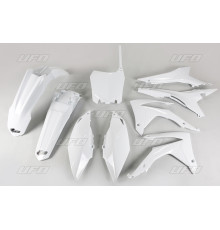 Пластиковий комплект UFO HONDA crf 250r 14-17, crf 450r 13-16 з кришками повітряних фільтрів, колір білий (ho121e041)