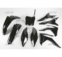 Пластиковий комплект UFO HONDA crf 250r 14-17, crf 450r 13-16 з кришками повітряних фільтрів, колір чорний (ho121e001)