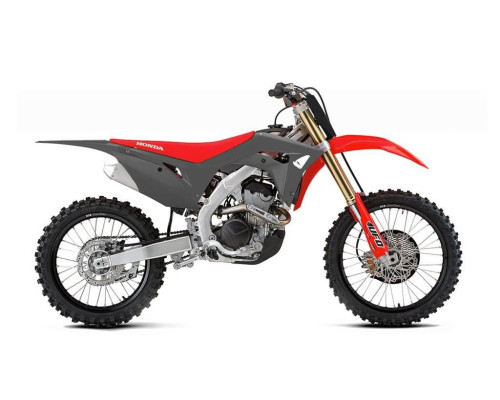 Пластиковий набір для UFO HONDA crf 250r '18-'21, crf 450r '17-'20 сірий / червоний (чохли для телескопів та наклейки в комплекті)
