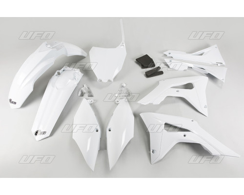 Пластиковий комплект UFO HONDA crf 250r '18-'21, crf 450r '17-'20 з кришками повітряних фільтрів колір білий (ho123e041) (ho123e041)