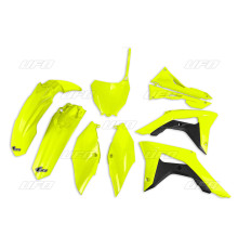 Пластиковий комплект  UFO HONDA crf 250r '18-'21, crf 450r '17-'20 з кришками повітряних фільтрів fluo жовтий (ho123dflu)