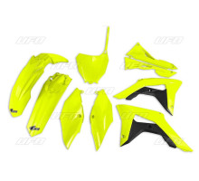 Пластиковий комплект  UFO HONDA crf 250r '18-'21, crf 450r '17-'20 з кришками повітряних фільтрів fluo жовтий (ho123dflu)