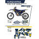 Комплект пластику UFO hukit622087 плюс набір наклейок husqvarna tc 125/250 '19-'22; fc 250/350/450 '19-'22, включаючи передню панель (hu04303) та накладки на амортизатори (hu03361), синій, tecna - роз