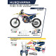Набір пластикових накладок hukit622999w плюс набір наклейок husqvarna tc 125/250 '19-'22; fc 250/350/450 '19-'22, включаючи передню панель (hu04303) та накладки на амортизатори (hu03361), колір patriot oem (білий/блакитний) - роз