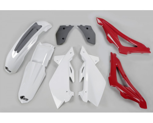 Пластиковий набір UFO husqvarna cr 125/250 2t '06-08 колір oem '06 (білий/сірий/червоний) (hu603e999) (hu603e999)