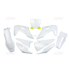 Пластиковий набір UFO husqvarna tc 125/250 '19-'22, fc 250/350/450 '19-'22 колір oem (білий) (hu622e999) (hu622e999)