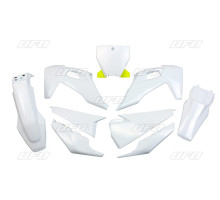 Пластиковий набір UFO husqvarna tc 125/250 '19-'22, fc 250/350/450 '19-'22 колір oem (білий) (hu622e999) (hu622e999)