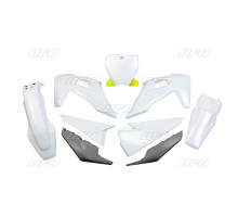 Пластиковий набір UFO husqvarna tc 125/250 '19-'22, fc 250/350/450 '19-'22 колір oem '20 (білий/графіт) (hu622e999x) (hu622e999x)