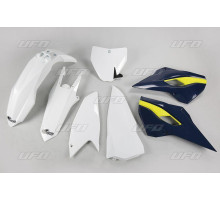 Пластиковий набір UFO husqvarna tc 250 '16, колір oem (білий/синій) (hu617e999) (hu617e999)