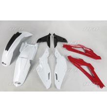 Пластиковий набір UFO husqvarna tc 450 4t '08-'10 колір oem (білий/червоний/чорний) (hu609e999) (hu609e999)