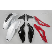 Пластиковий набір UFO husqvarna tc 4t '08-'10 колір oem (білий/червоний/чорний) (hu607e999) (hu607e999)