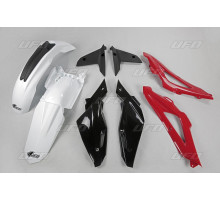 Пластиковий набір UFO husqvarna tc 4t '08-'10 колір oem (білий/червоний/чорний) (hu607e999) (hu607e999)