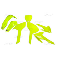 Пластиковий набір UFO husqvarna tc/fc 125/250/300/350/450 '16-'18 (крім tc 250 '16) fluo жовтий (hu616dflu)