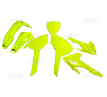 Пластиковий набір UFO husqvarna tc/fc 125/250/300/350/450 '16-'18 (крім tc 250 '16) fluo жовтий (hu616dflu)