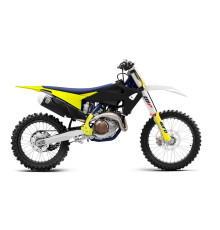 Пластиковий набір  UFO husqvarna tc/fc '19-21 чорний/жовтий/білий (чохли для телескопів, накладки на раму та наклейки в комплекті)