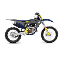 Пластиковий набір  UFO husqvarna tc/fc '19-21 сірий/жовтий/синій (чохли для телескопа, рами та наклейки в комплекті)
