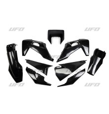 Пластиковий набір UFO husqvarna te 150 / 250 / 300 '20-'23, fe 250 / 350 / 450 / 501 '20-'23 з кришкою лампи чорний (hu623e001) (hu623e001)