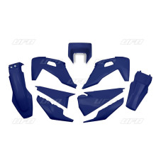 Набір пластиковий UFO husqvarna te 150 / 250 / 300 '20-'23, fe 250 / 350 / 450 / 501 '20-'23 з кришкою ліхтаря темно-синій (hu623e087) (hu623e087)
