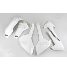 Пластиковий набір UFO husqvarna te/tx 125/250/300 '17-19, fe 250/350/450/501 '17-19 білий (hu618e041) (hu618e041)