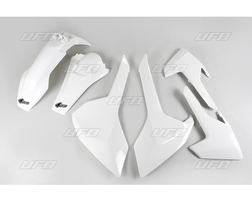 Пластиковий набір UFO husqvarna te/tx 125/250/300 '17-19, fe 250/350/450/501 '17-19 білий (hu618e041) (hu618e041)