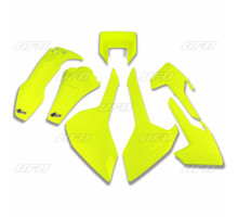 Пластиковий комплект  UFO husqvarna tx/te/fe '17-'19 з кришкою лампи fluo жовтий (hu621dflu)
