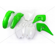 Комплект пластикових  UFO kawasaki kx 125 / 250 '03-'10 колір oem (зелений/білий) (ka201e999) - замінює kakit202999