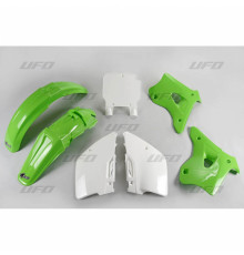 Комплект пластикових  UFO kawasaki kx 125 / 250 '94-'95 колір oem (зелений/білий) (ka193e999) (ka193e999)
