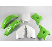 Комплект пластикових  UFO kawasaki kx 125 / 250 '96-'98 колір oem (зелений/білий) (ka192e999) (ka192e999)