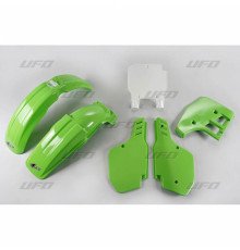 Пластиковий комплект  UFO kawasaki kx 125 '89, колір oem (зелений/білий) (ka197e999) (kawasaki kx 125 '89) (ka197e999)