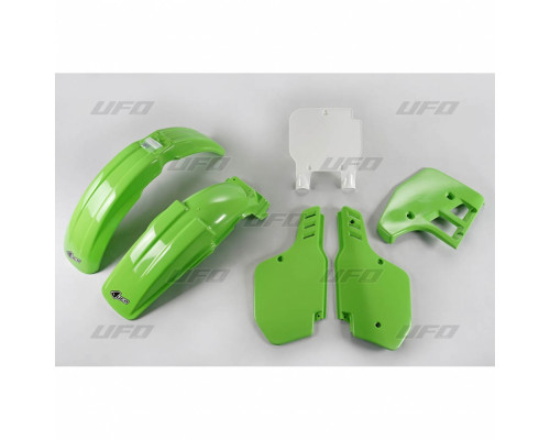 Пластиковий комплект UFO kawasaki kx 125 '89, колір oem (зелений/білий) (ka197e999) (kawasaki kx 125 '89) (ka197e999)