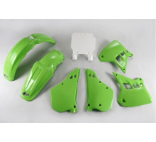 Комплект пластиковий  UFO kawasaki kx 250 '90-'91, колір oem (зелений/білий) (ka188e999) (ka188e999)