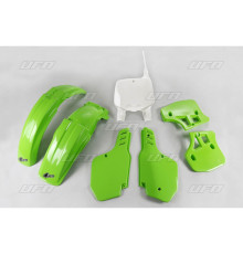 Комплект пластиковий  UFO kawasaki kx 500 '96-'99 колір oem (зелений/білий) (ka186e999) (ka186e999)